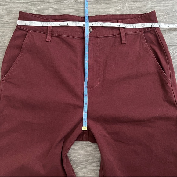 AMERICAN GIANT Womens Wide Leg Pants Size 12 Burgundy Rum Raisin Boho Retro 70s - Picture 7 of 8